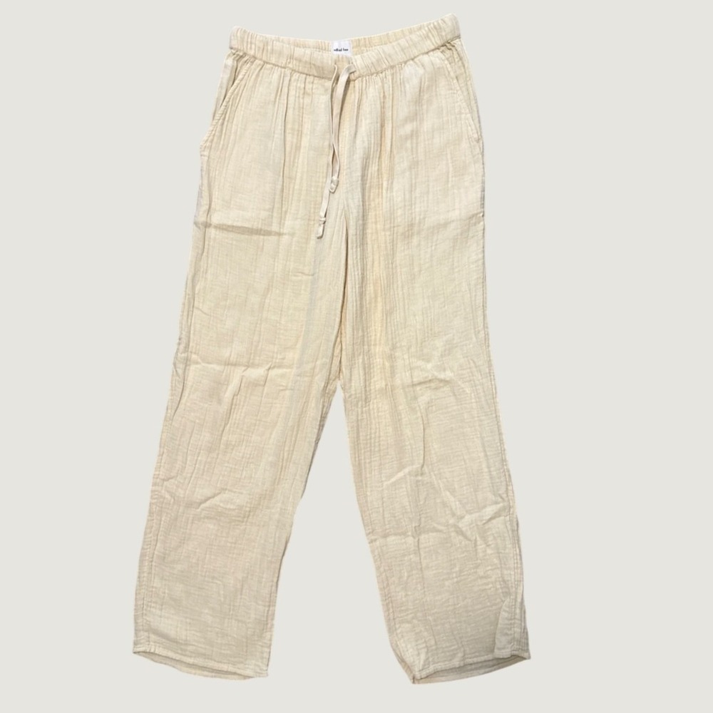 Wilfred Free Aritzia Sail Pant Organic Cotton Gauze Yellow Small